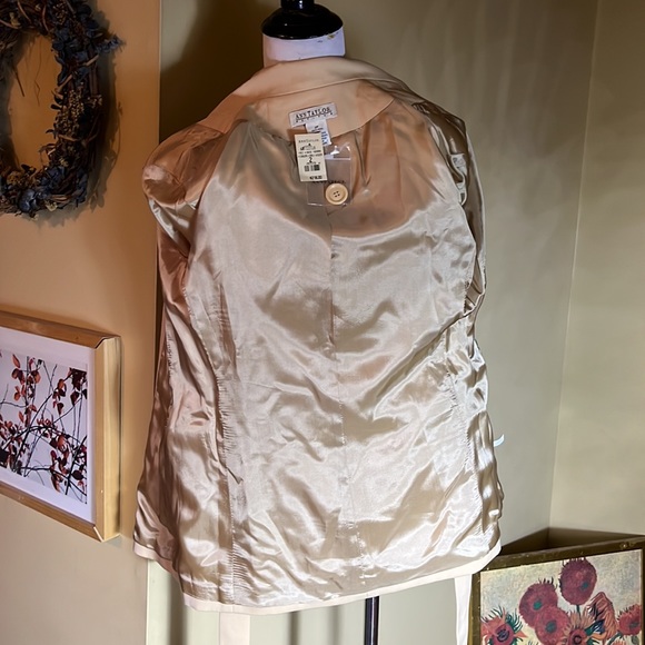 ANN TAYLOR Size 2 Classic Longline Tie-Waist Blazer Wool Safari Preppy $21& NEW - Picture 8 of 9